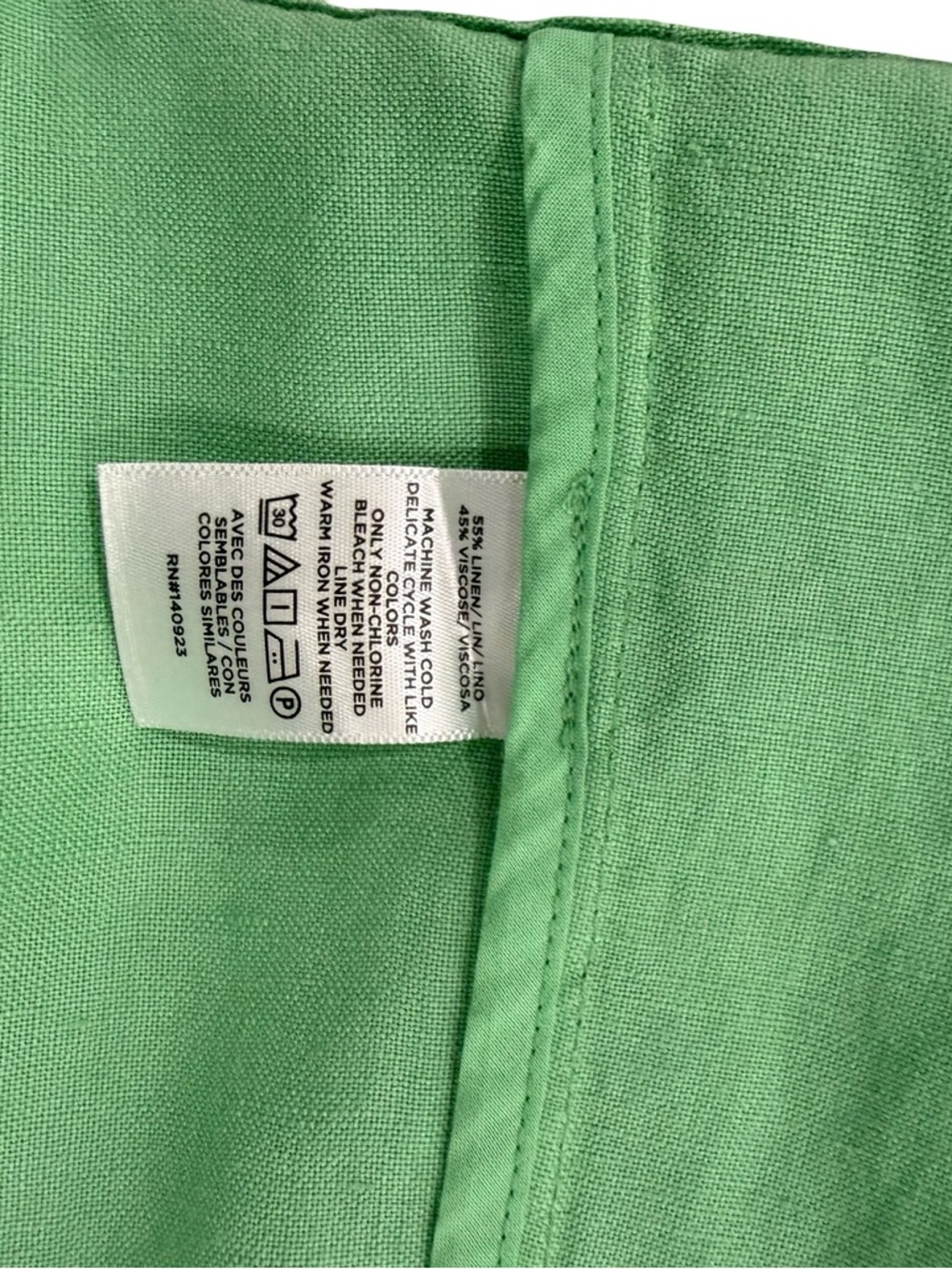 NWT LOFT Green Linen Suit Set - Relaxed Blazer & Drawstring Shorts size S/XS - Picture 14 of 15